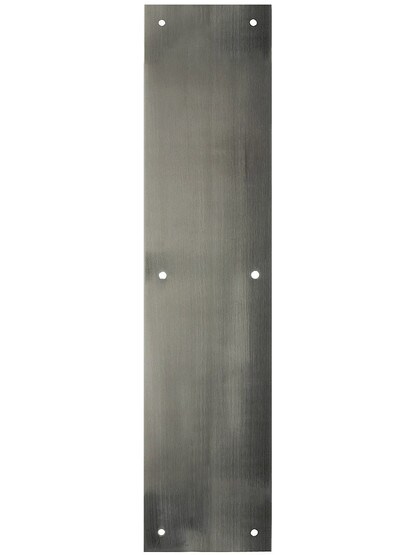 15 inch Commercial Push Plate In Antique Pewter.
